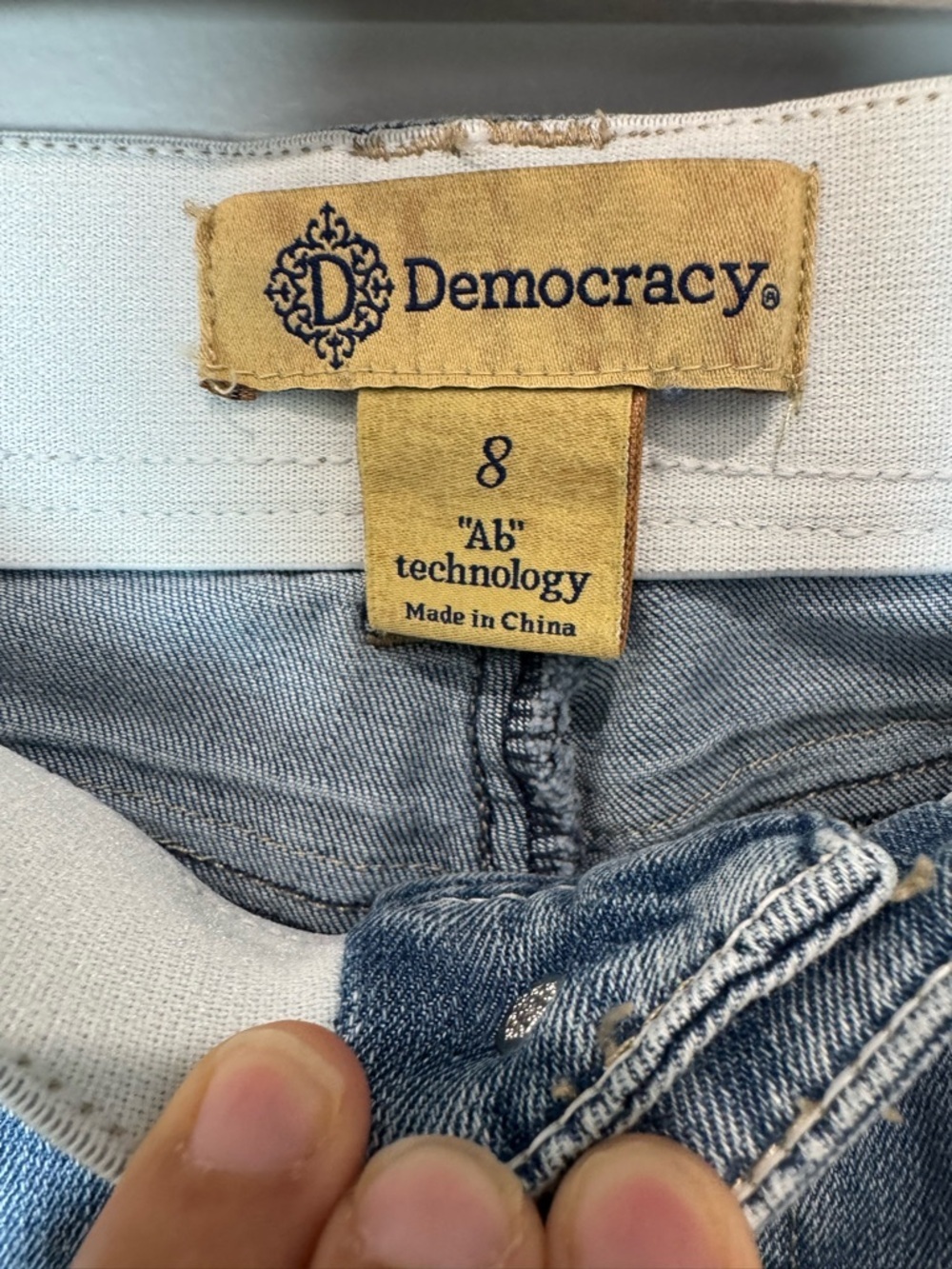 Democracy AB Technology Women's Blue Skinny Jeans Women’s Size 8 Light Wash - Picture 4 of 13